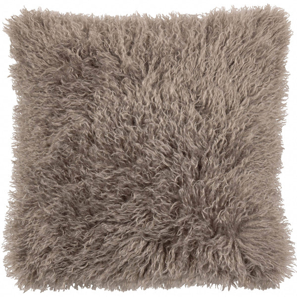 Mocha Rowan Faux Fur Cushion