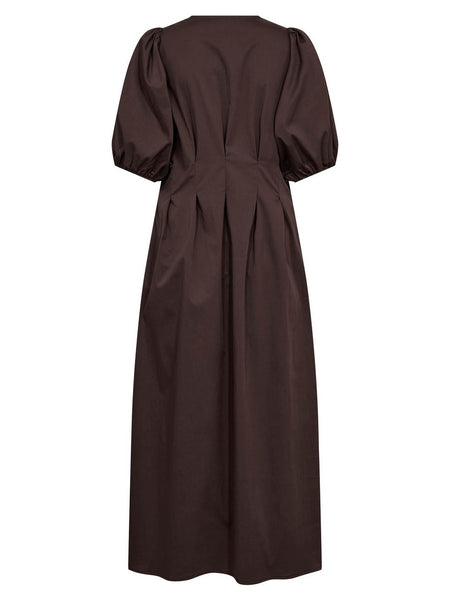Poppy Chocolate Pleated  Dress by Co Couture