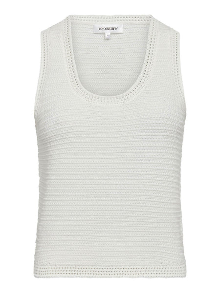 Off White Knitted Vest by Co Couture