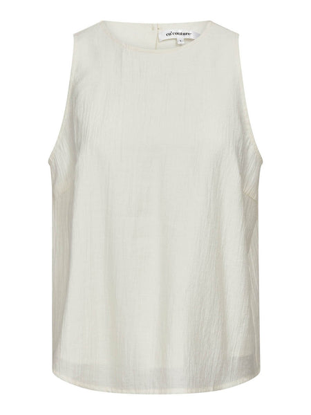 White Open Back Blouse by Co Couture