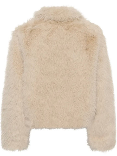 Cream Faux Fur Jacket By Saint Tropez