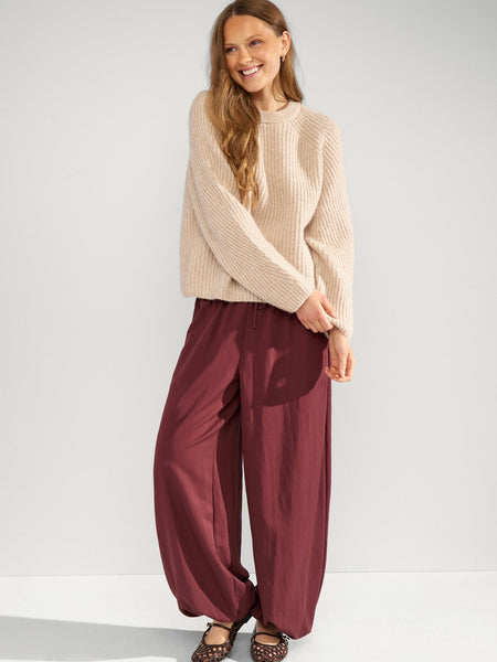 Ecru Chunky Rib Jumper by Numph