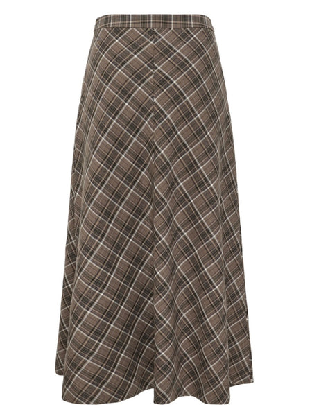 Checked Maxi Skirt by B.Young