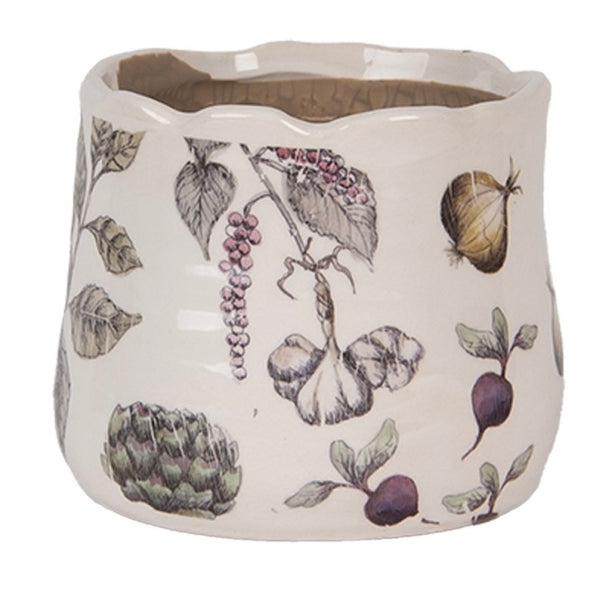 Small Vegetable Pattern Ceramic Planter