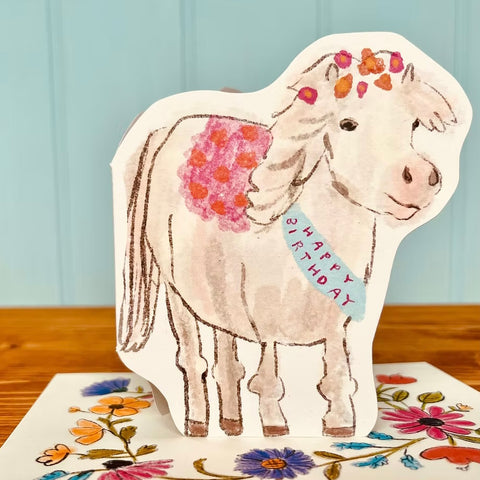 Birthday Pony Card by Laura Skilbeck