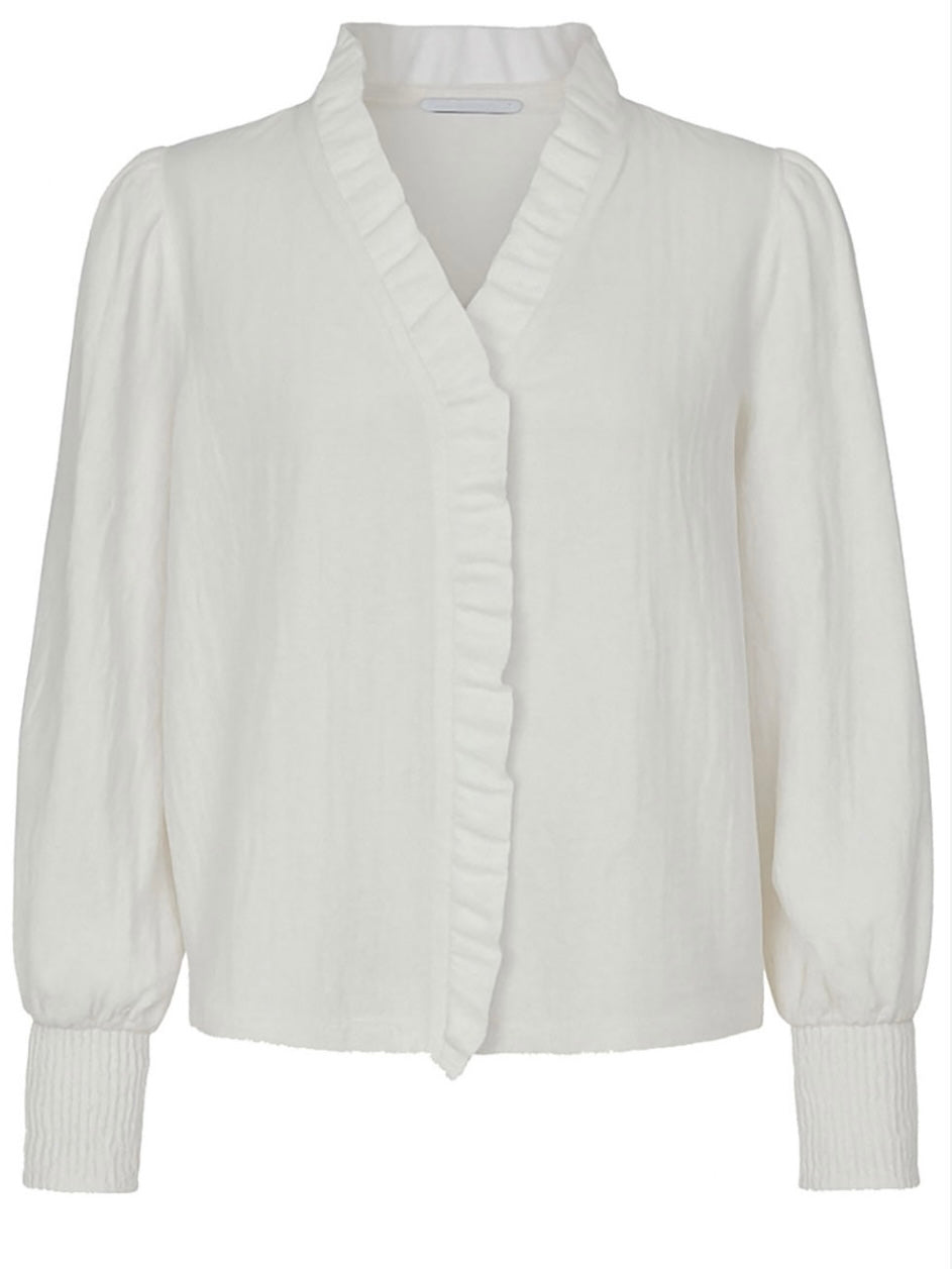 Cream Frill Shirt by Co’Couture