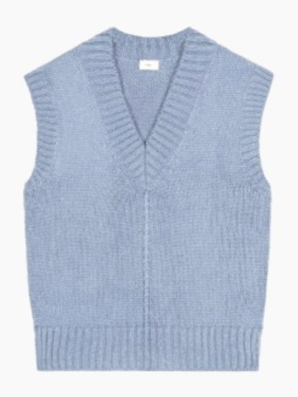 Denim Blue Knitted Tank Top by An’ge