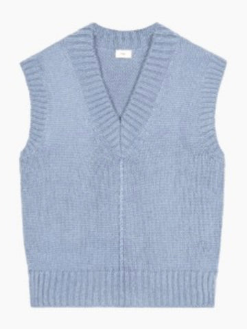 Denim Blue Knitted Tank Top by An’ge