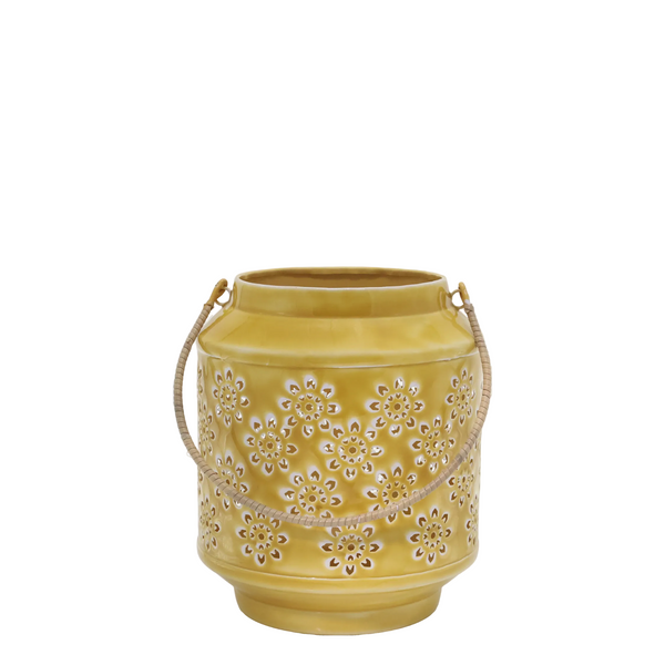 Yellow Hurricane Candle Lantern