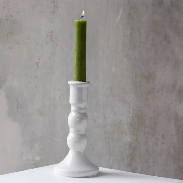 Off White Candle Holder Large