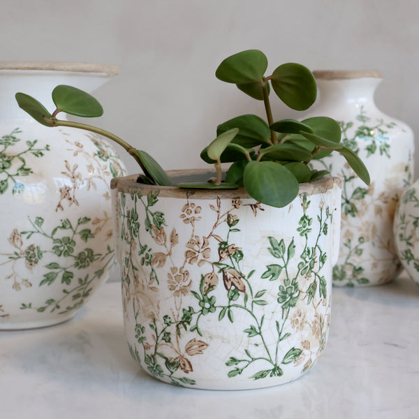 Vintage Style Green Planter by Chic Antique