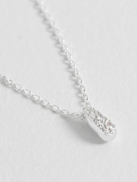 Silver Teardrop CZ Necklace by Estella Bartlett