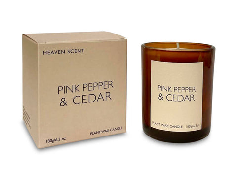 Pink Pepper & Cedar Heritage Range - 20cl Amber Candle