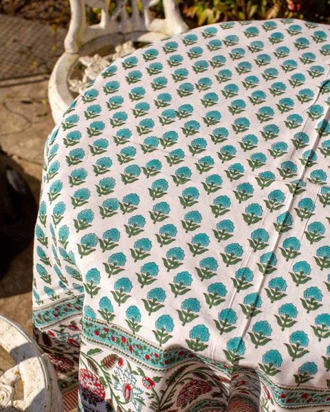 Stanton Block Print Tablecloth 150 x 220cm