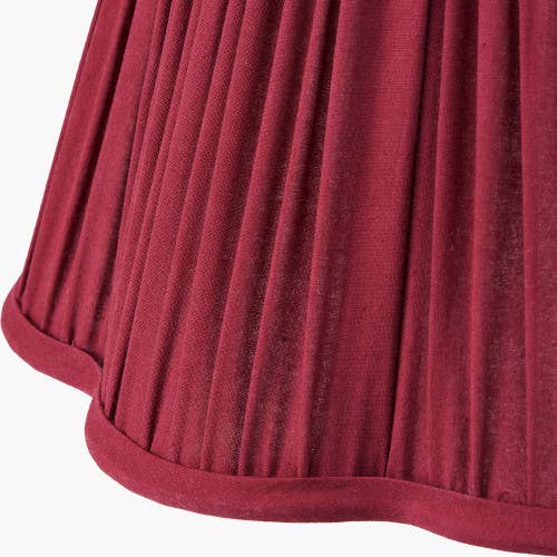 Malia 35cm Mulberry Red Pleated Scalloped Lamp Shade