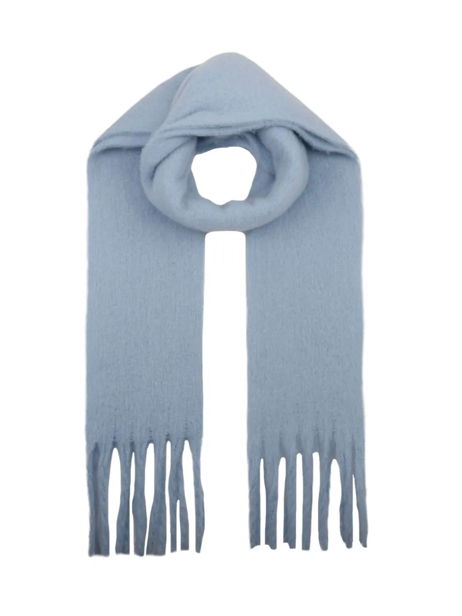 Pastel Blue Tassel Scarf