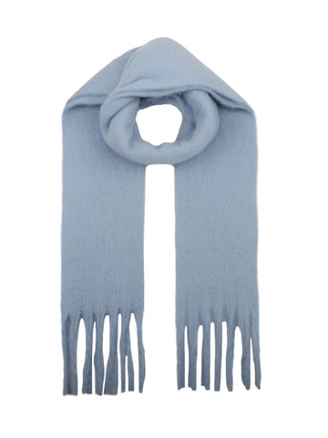 Pastel Blue Tassel Scarf