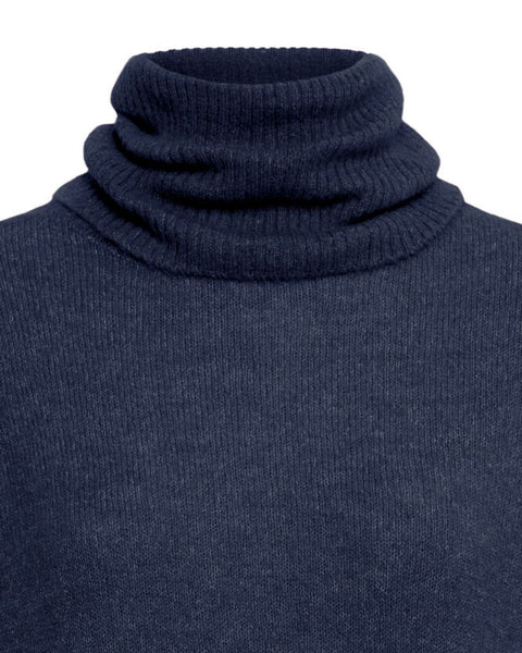 Midnight Polo Neck Jumper by Ichi
