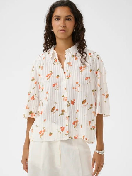 Orange Floral Blouse By Soaked