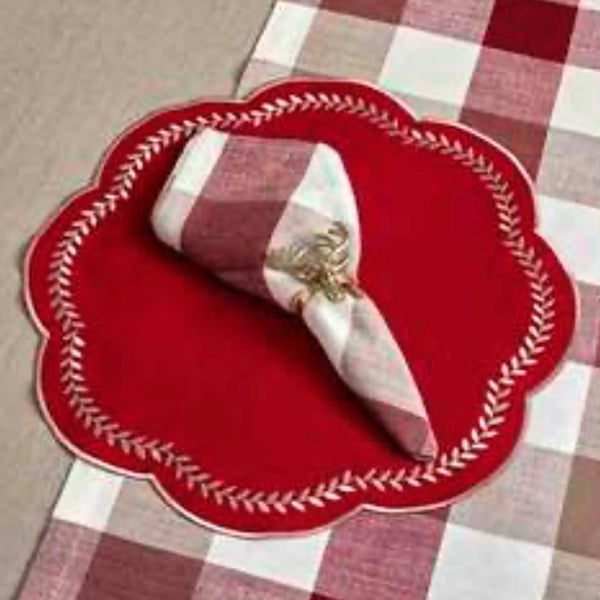Scalloped Red Placemat