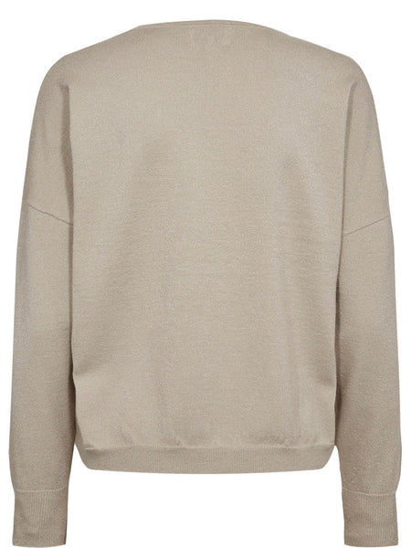 Champagne Lurex Knit Jumper by Nümph
