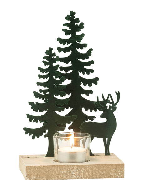 Reindeer And Tree Candle Holder