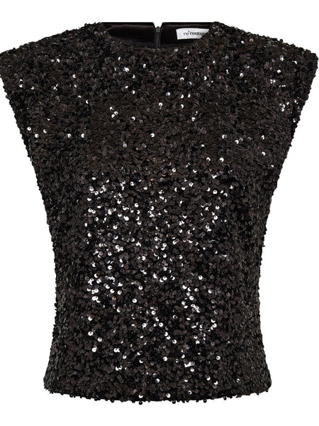 Black Sequin Top by Co’Couture