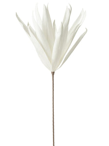 Faux White Eva Head Flower