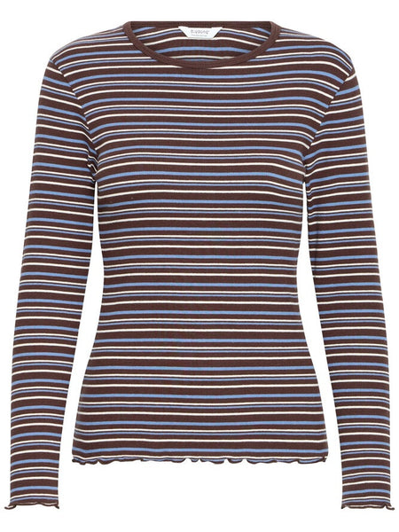 Chocolate/Sky Blue Stripe T-shirt by B Young