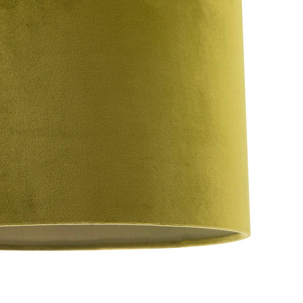 Olive Green Velvet Round Lamp Shade
