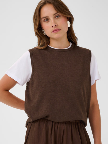 Chocolate Sleeveless Top by Saint Tropez