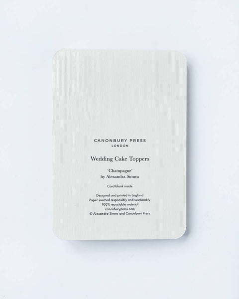 Wedding Cake Topper Champagne Greeting Card | Engagement