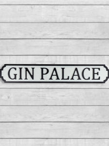 Antique Wooden "Gin Palace" Road Sign