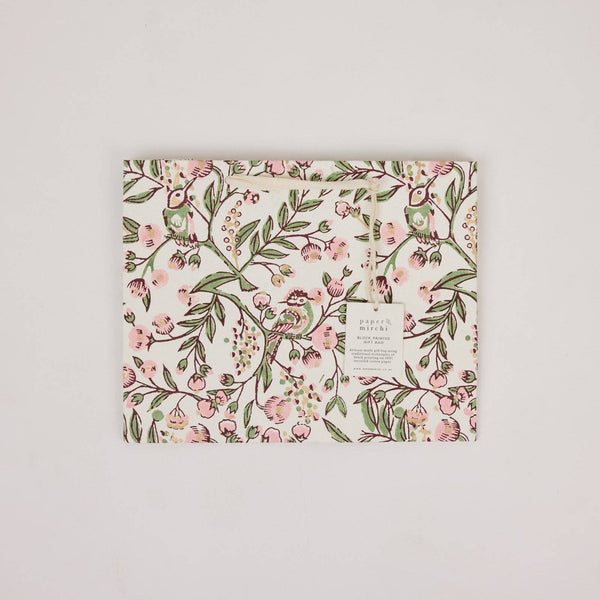 Pink Block Printed Gift Bags (Medium)