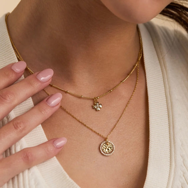 Hammered Gold Necklace by Estella Bartlett