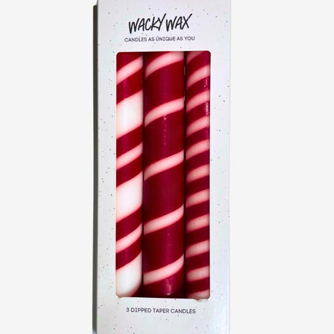 Mixed Red Spiral Taper Candle Box of 3