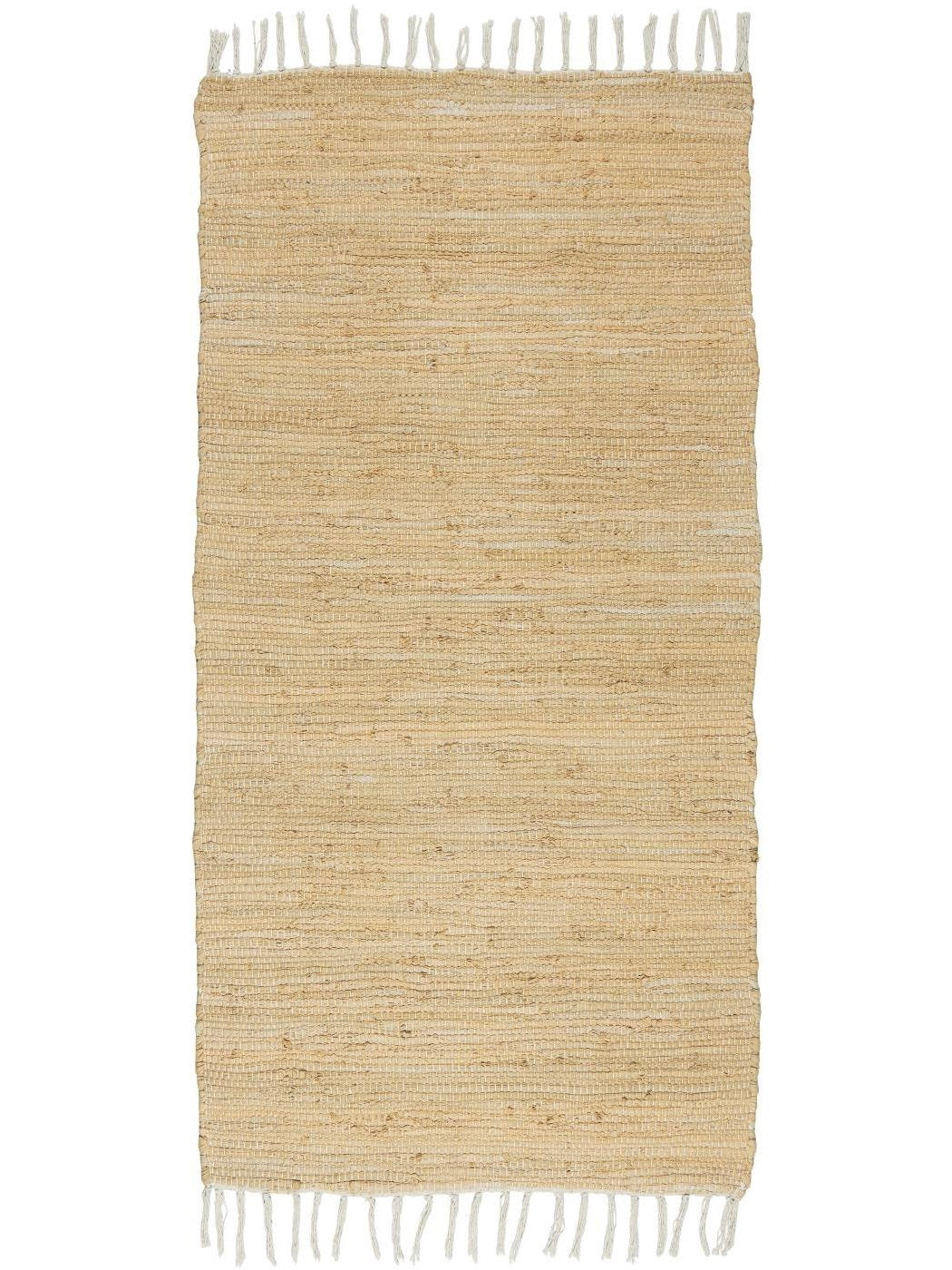 Golden Brown Cotton Runner Rug