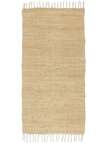 Golden Brown Cotton Runner Rug