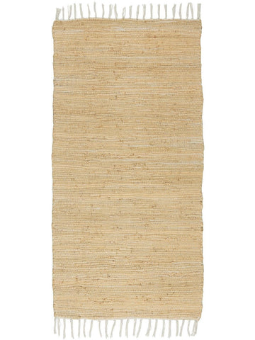 Golden Brown Cotton Runner Rug