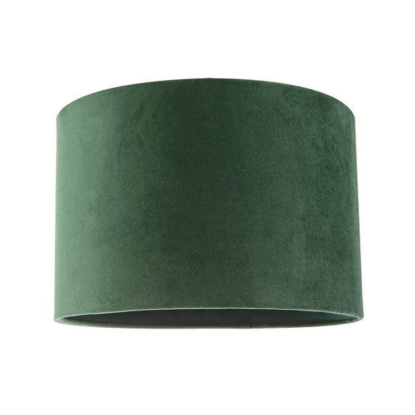 Soft Velvet Forest Green Fabric Round Lamp Shade for Table or Pendant
