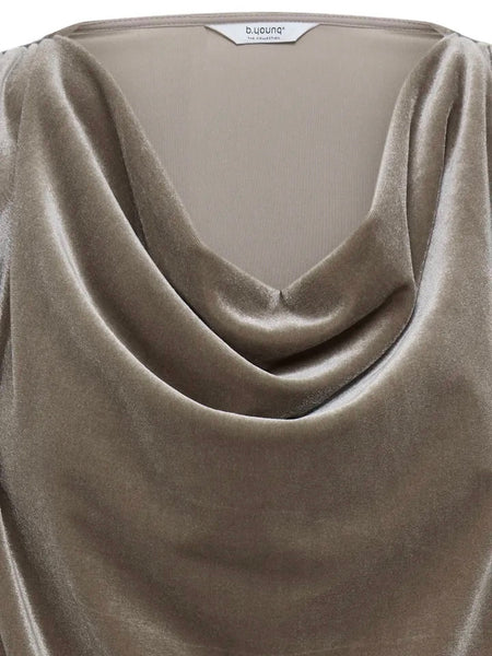 Mushroom Cowl Neck Velvet Top by B Young