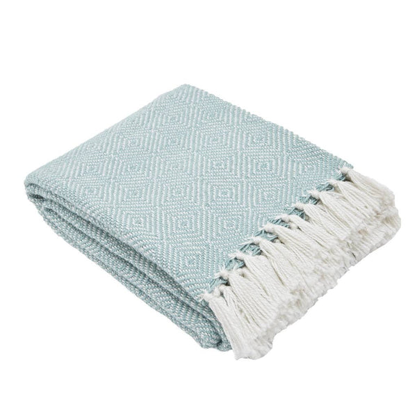 Diamond Teal Blanket by Weaver Green