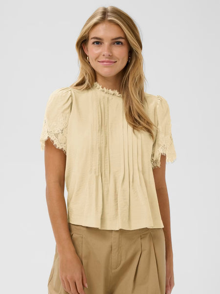 Lace Detail A Line Blouse by Saint Tropez