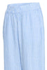 Blue Stripe Linen Mix Cropped Trouser by B Young