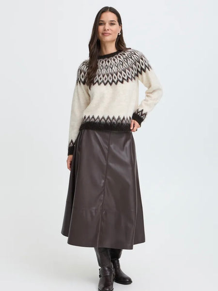 Chocolate Fair Isle Jumper by B.Young