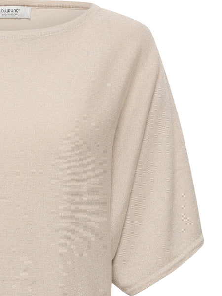 Champagne Sparkle Batwing Jumper By B Young