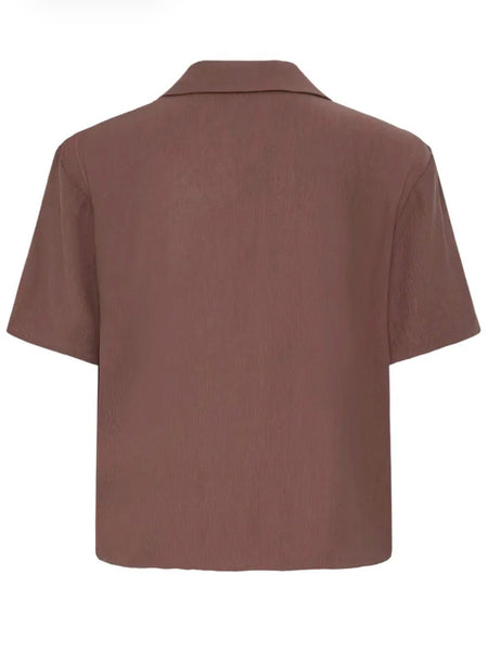Brown Textured Shirt by B.Young
