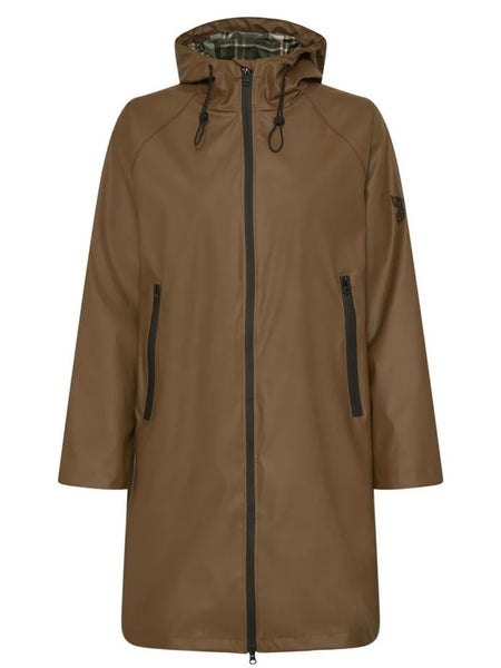 Camel Longline Rain Coat by B Young
