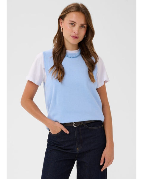 Sky Blue Sleeveless Top by Saint Tropez