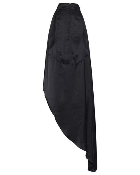 Black Drape Asymmetric Top by Soaked